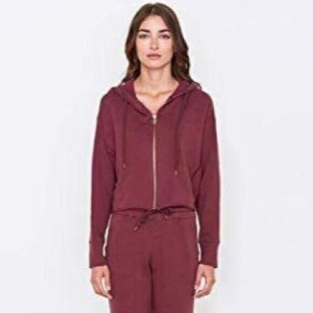 Sundry Red Peace And Love Cropped Hoodie - M/L 🇺🇸